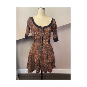 Betsey Johnson Dress LEOPARD FIT & FLARE dress